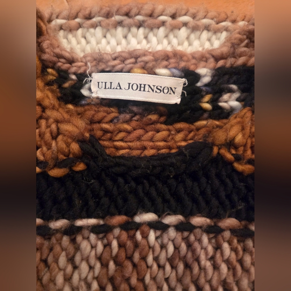 Ulla Johnson Merino Wool Puff Sleeve Sweater - Picture 7 of 9